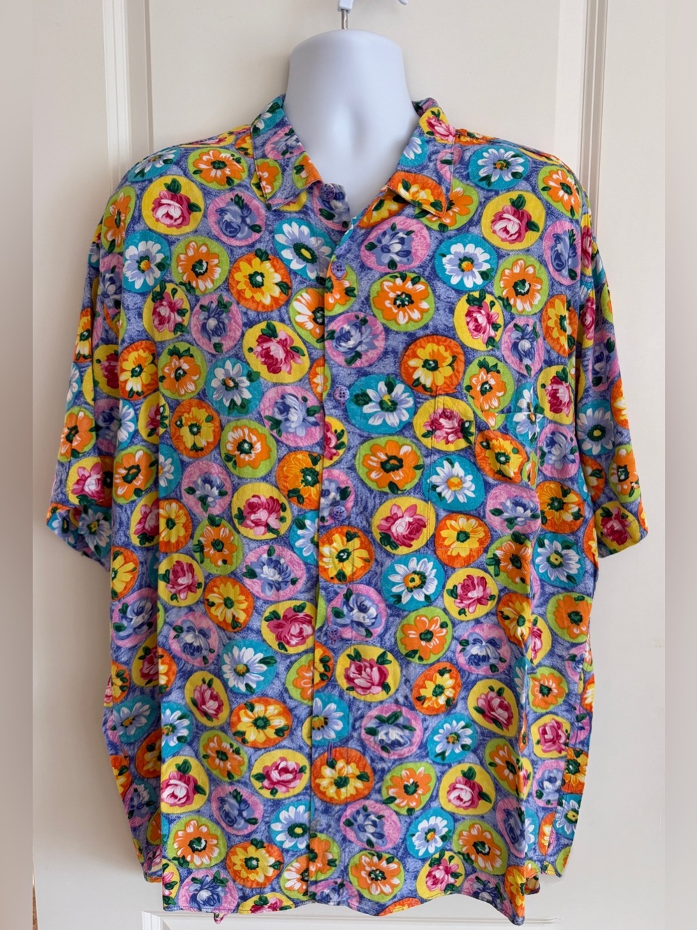 Jams World Men’s Hawaiian Aloha Short Sleeve Shirt, XL, Great Condition